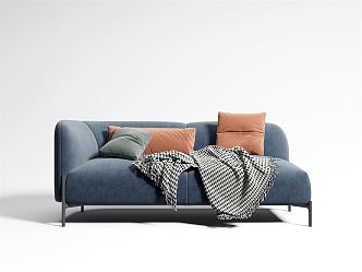 Nordic double sofa 3d model