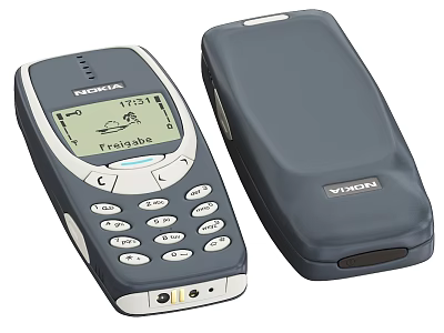 Nokia 1125 Vintage Mobile Phone With Gray Flip Design And Keypad 3d model
