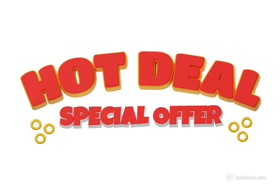 Hot Deal Special Offer For Online Shopping With Great Discounts And Savings 3d model 