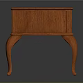 Elegant Wooden Dining Table With Carved Legs And Storage Drawers