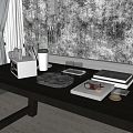 Modern Table Ornaments Book Radio Camera Lamp 3d model