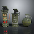 M18 White Smoke Grenade And 60MM Frag Grenade Military Explosive Weapons