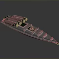 Silver Speed Boat With Two Cylindrical Engines Green Seats And Streamlined Design