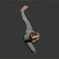 Woman Practicing Yoga Lunge Pose in Yellow Top and Light Green Leggings Hands Raised Overhead