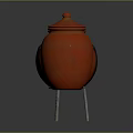 Three Decorative Ceramic Storage Jars With Colored Lids For Home Living Supplies
