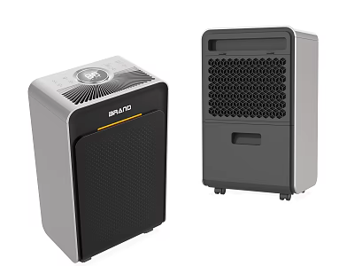 SHINCO Modern Gray Black Dehumidifiers With Control Panel Large Grid And Handle Design 3d model