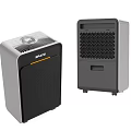 SHINCO Modern Gray Black Dehumidifiers With Control Panel Large Grid And Handle Design 3d model