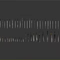 Various Types of Long and Short Swords Neatly Arranged on Grey Background With Reflection Effect