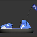Blue Inflatable Bumper Car Toy With Number 23 Flag For Kids Play