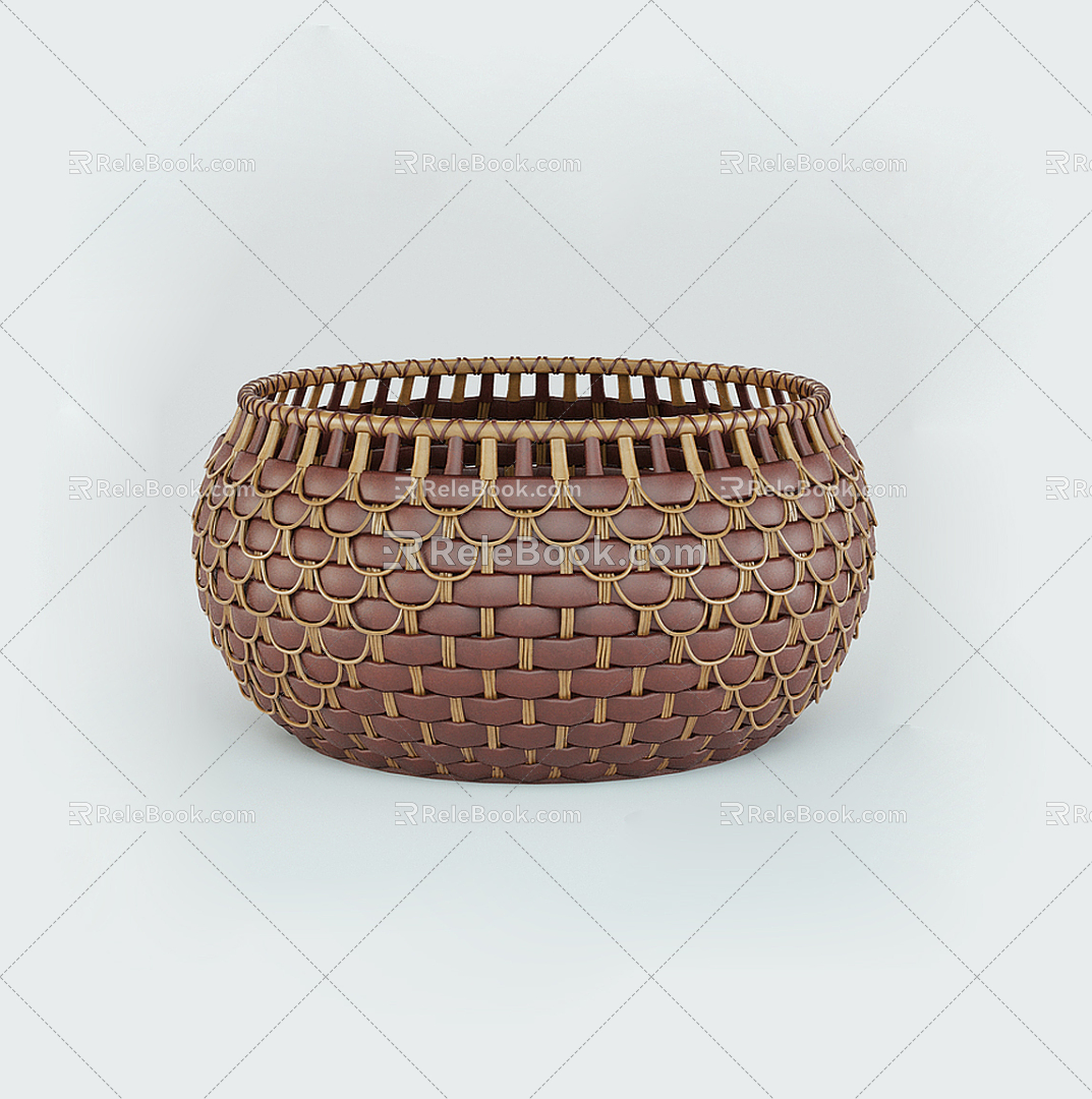 Southeast Asia Storage Basket Basket Storage Basket Woven Fabric 3d model