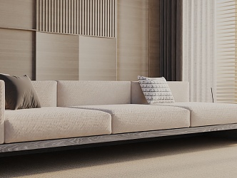 Three-seat sofa 3d model