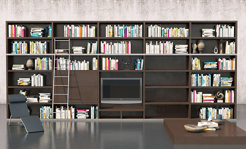 Modern TV Background Cabinet 3d model