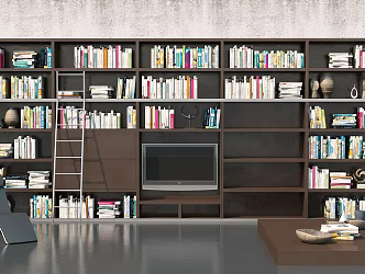 Modern TV Background Cabinet 3d model
