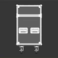 Heavy Duty Black Equipment Case With White Trim Metal Latches And Wheels