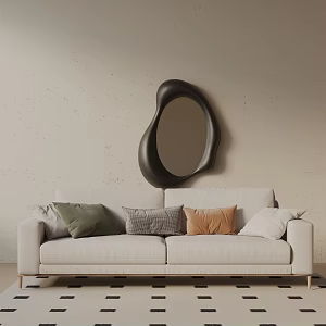 Modern three-seat sofa 3d model