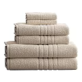 Soft Absorbent Beige Stacked Cotton Towels For Daily Laundry Essentials 3d model