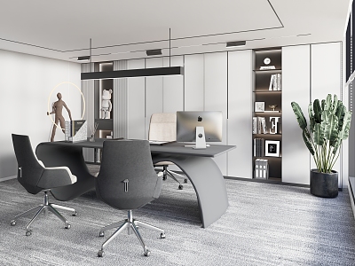 Modern Office Manager's Office 3d model