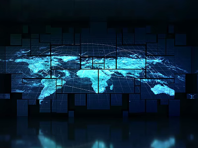 Modern display combination screen wall 3d model Modern display combination screen wall 3d model