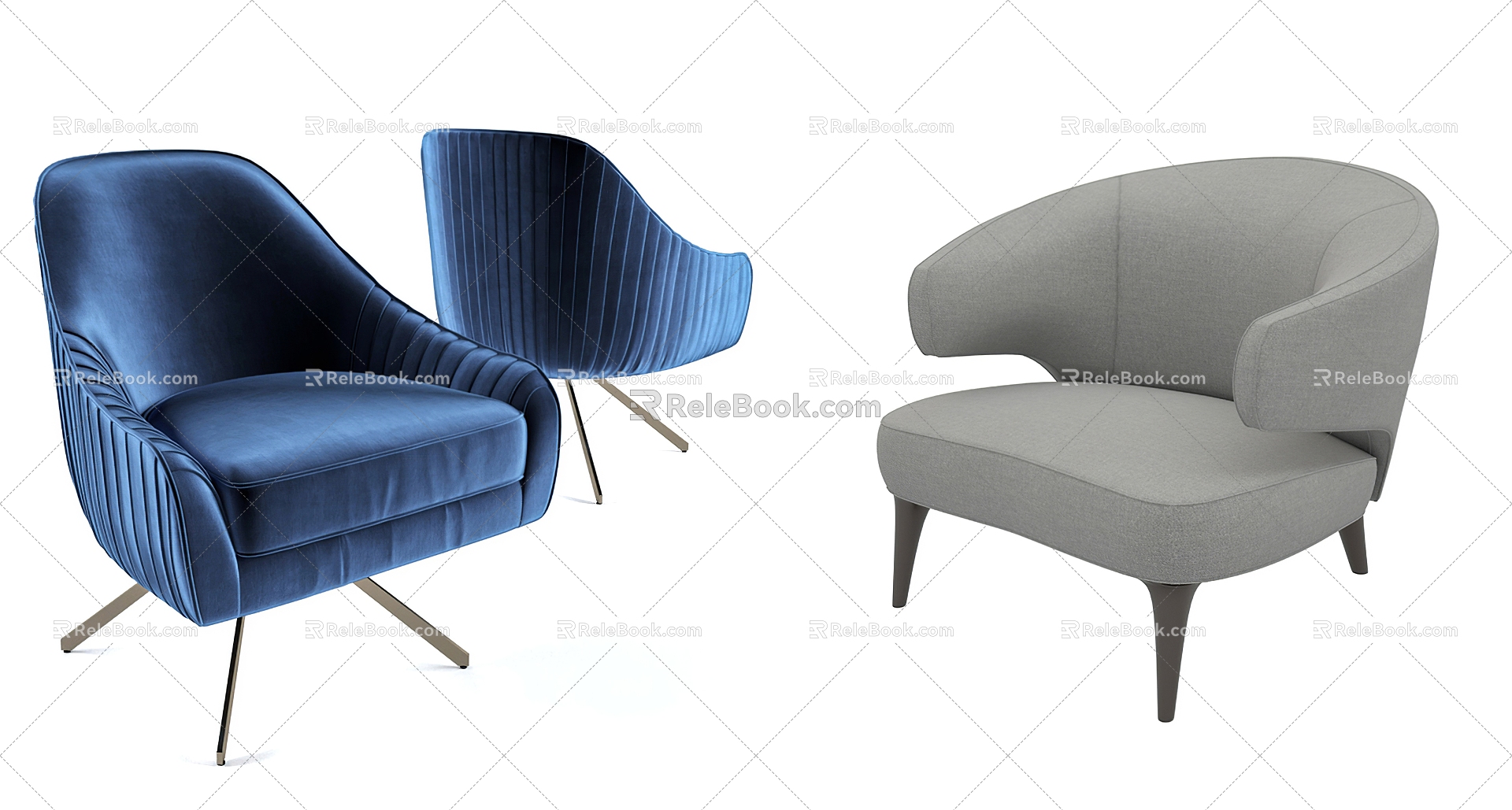 Modern single sofa chair 3d model