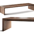 Wonderful Bed Tea Table Minimalist Tea Table Rectangular Tea Table Wooden Long Table 3d model