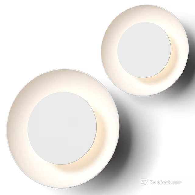 Modern Round Wall Lamps With Soft Illumination And Minimalist Design For Home 3d model 