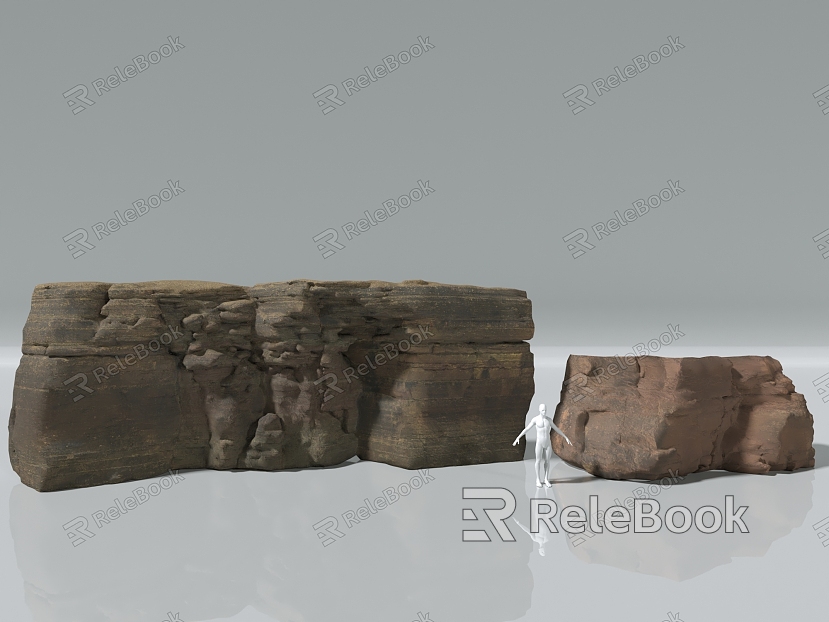 Stone Mountain Sandstone Cliff Cliff Rock Wall Rock Wall Weathered Mountain Rock Karst Plateau Landform Canyon Special Shape Mountain Wall model