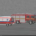 Emergency Functional Vehicles Including Ambulance And Fire Truck For Rescue Services