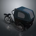 Sturdy Modern Family Tricycle With Canopy Cargo Compartment And Transparent Windows