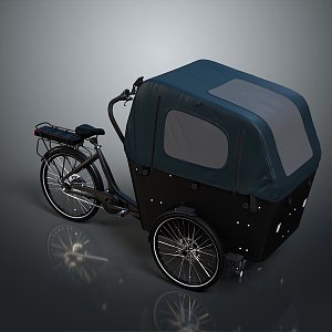 Bicycle Various Bicycle Three-wheeled Bicycle Old-fashioned Bicycle 3d model