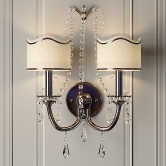 European-style wall lamp double-headed wall lamp 3d model