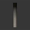 Scenic Industrial Landscape Featuring Rusty Chimney with Metal Rings and Reflective Base