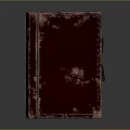 Vintage Red Leather Book With Worn Cover And Stitched Edges