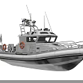 White Yacht Exterior Design Featuring Life Rings Railing Cockpit Antennas And Flag