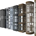 Modern Elevator Designs Featuring Glass And Metal Structures In Various Styles