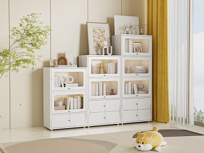 Modern Bookcase Cream Log Bookcase model