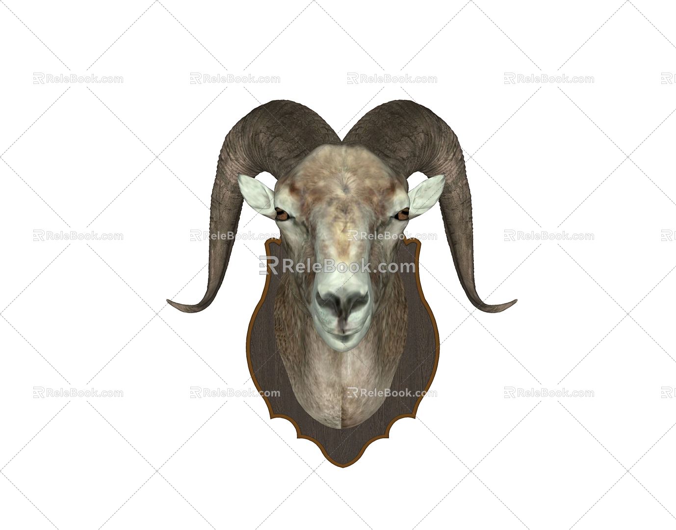 Nordic Sheephead Wall Decorations Country Sheephead Wall Decorations 3d model