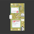 Green Electronic Circuit Board With Integrated Chips And Components