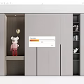 Locker Wall Cabinet Filing Cabinet Bookcase Decorative Cabinet 3d model