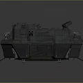 Military Armored Vehicle With Tracked Chassis And Mounted Weapon Systems