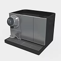 Modern Black And Silver Coffee Machine With Digital Display For Kitchen Use 3d model