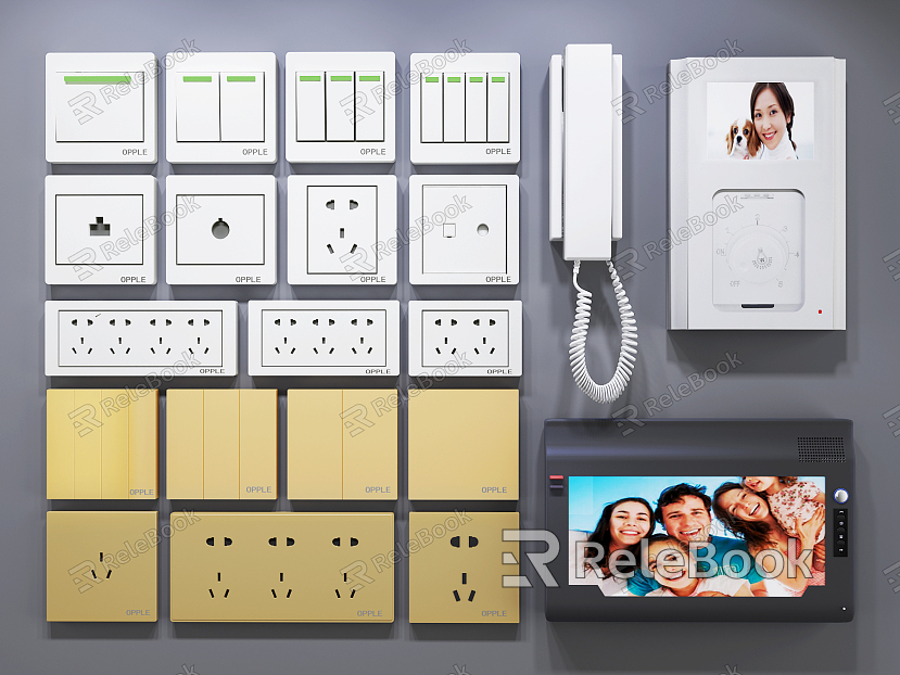 Modern Switch Socket Switch Building Phone Video Phone model