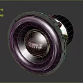 High Performance PIONEER Electronic Audio Speaker Featuring Modern Circular Metal Design