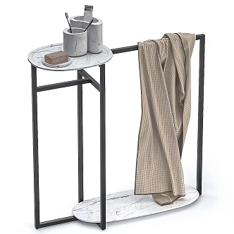 Towel rack bathroom side 3d model