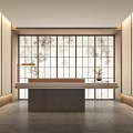 New Chinese-style Reception Front Office Reception Front Office Hotel Front Office Front Office Sales Office Front Office Japanese-style Reception Front Office 3d model