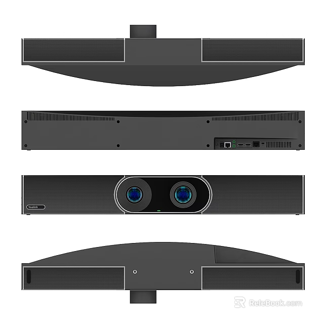 Modern Black Household Electrical Device With Dual Cameras And Connectivity Ports For Daily Use 3d model 