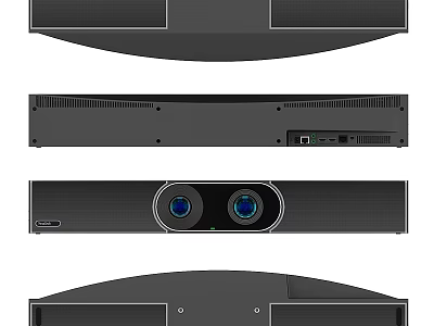 Modern Black Household Electrical Device With Dual Cameras And Connectivity Ports For Daily Use 3d model