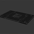 Black Integrated Circuit Chip With Detailed Circuit Pattern And Smooth Substrate Surface 3d model