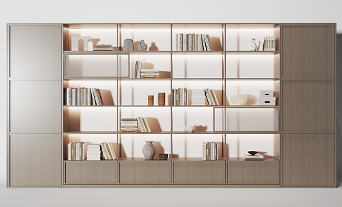 Modern Bookcase Decorative Cabinet 3d model