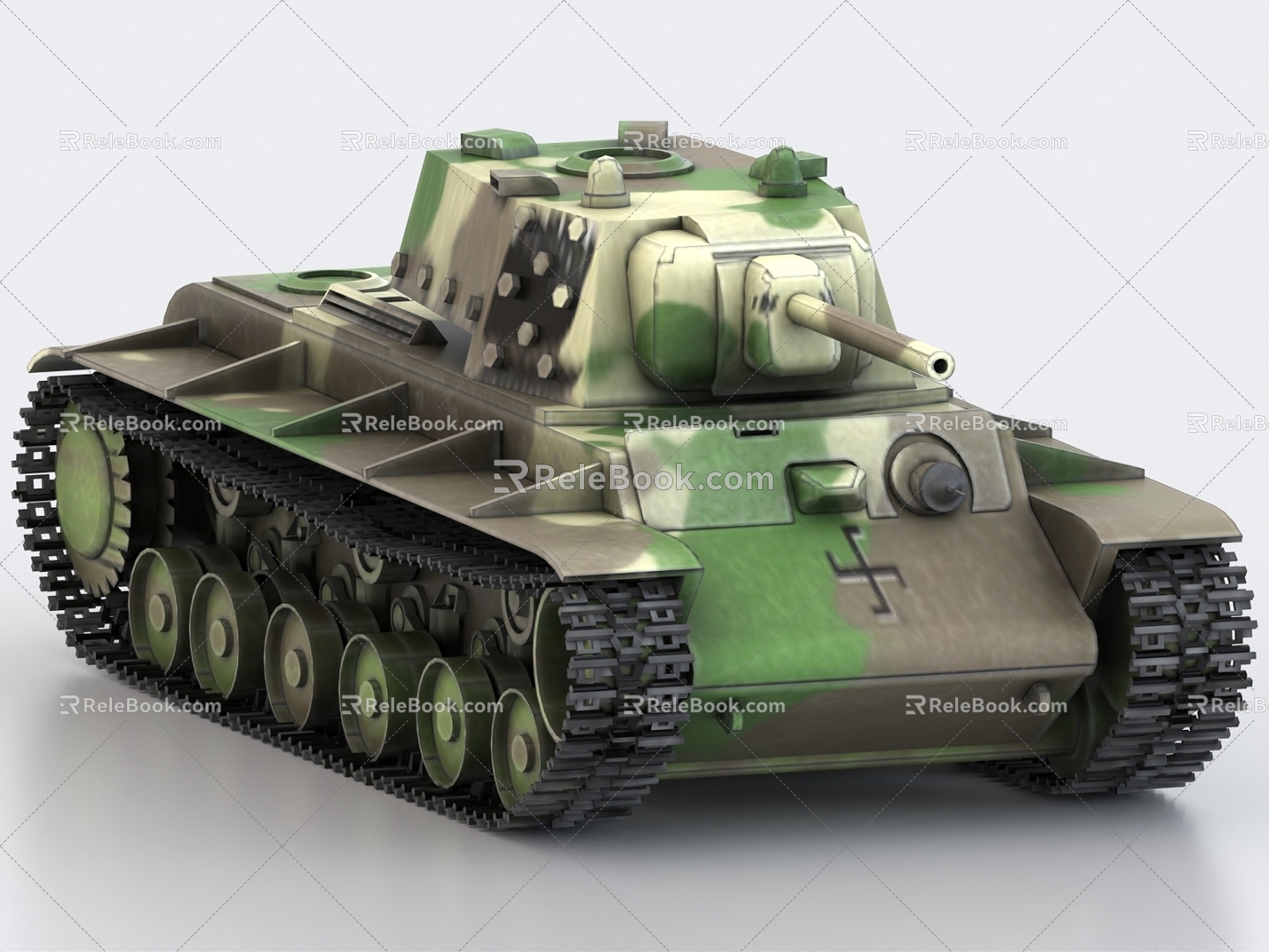 KV1 Heavy Soviet Tank World War II Tank 3d model