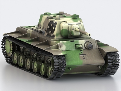 KV1 Heavy Soviet Tank World War II Tank 3d model